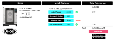 Clickable Install Options