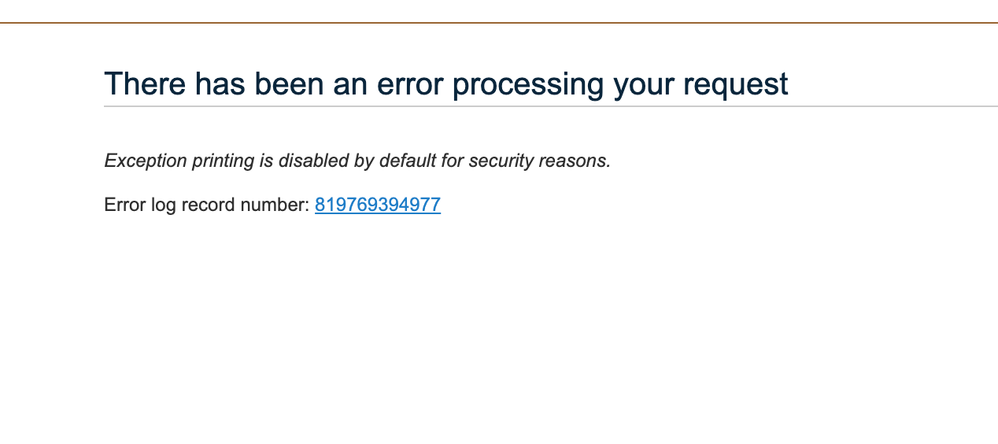 validation error = For security reasons, please log in again