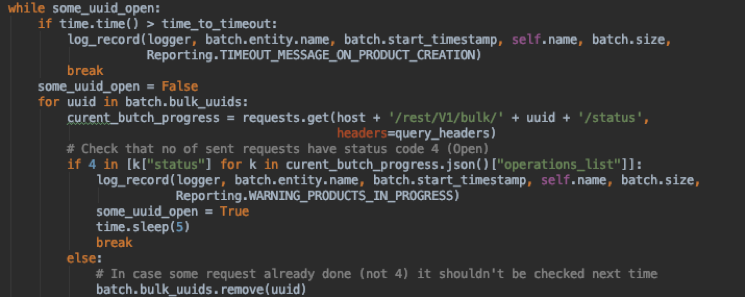 Image 3. Code fragment to wait all asynchronous requests are processed