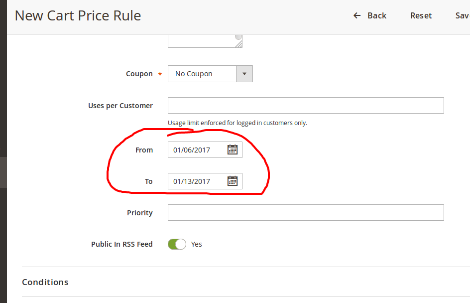 New Cart Price Rule   Promotions   Marketing   Magento Admin.png