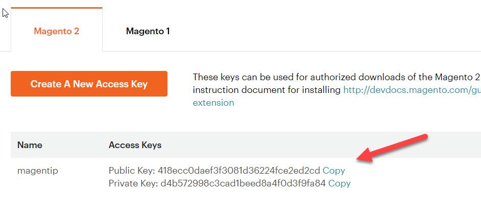 access keys