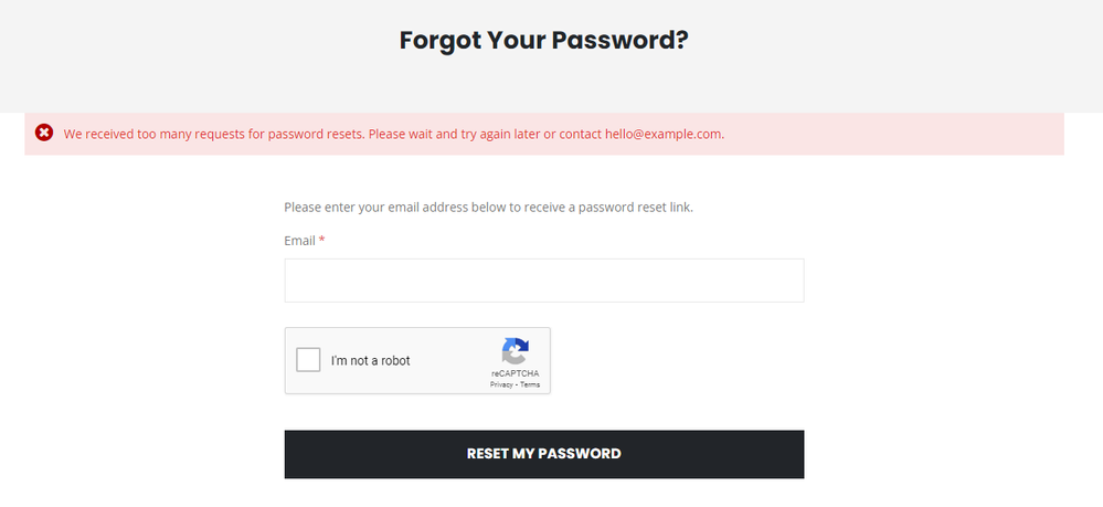 Forgot Your Password error message - We received t - Magento Forums