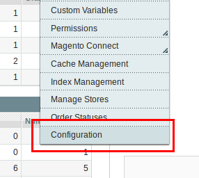 System -> Configuration