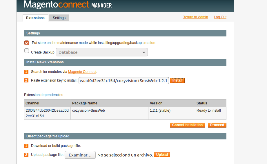 Magento1 module key