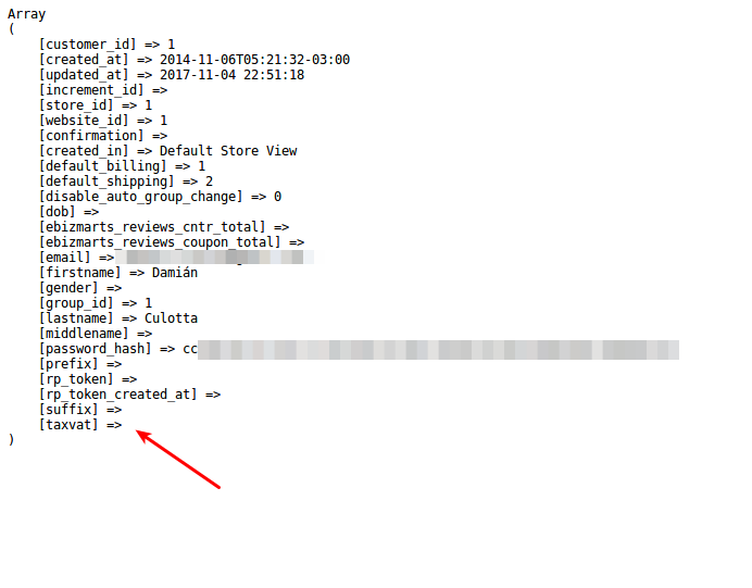 SOAP API response without taxvat