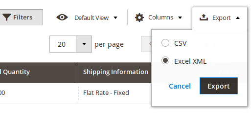 Export to Excel