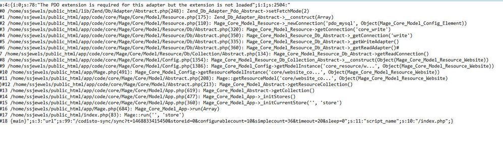 Error log file