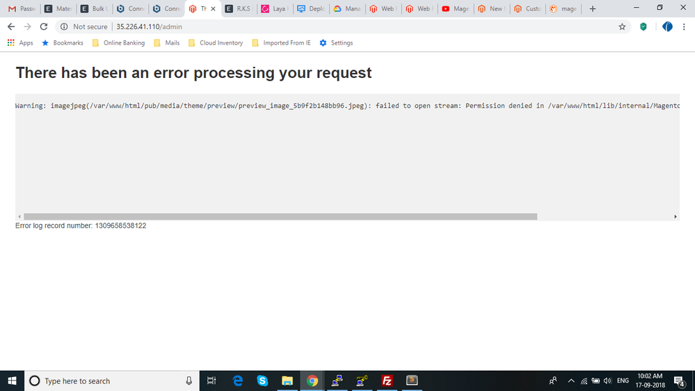 There has been an error processing your request - Magento Forums